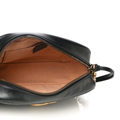 Gucci Calfskin Matelasse Small GG Marmont Chain Shoulder Bag Black 5 of 12