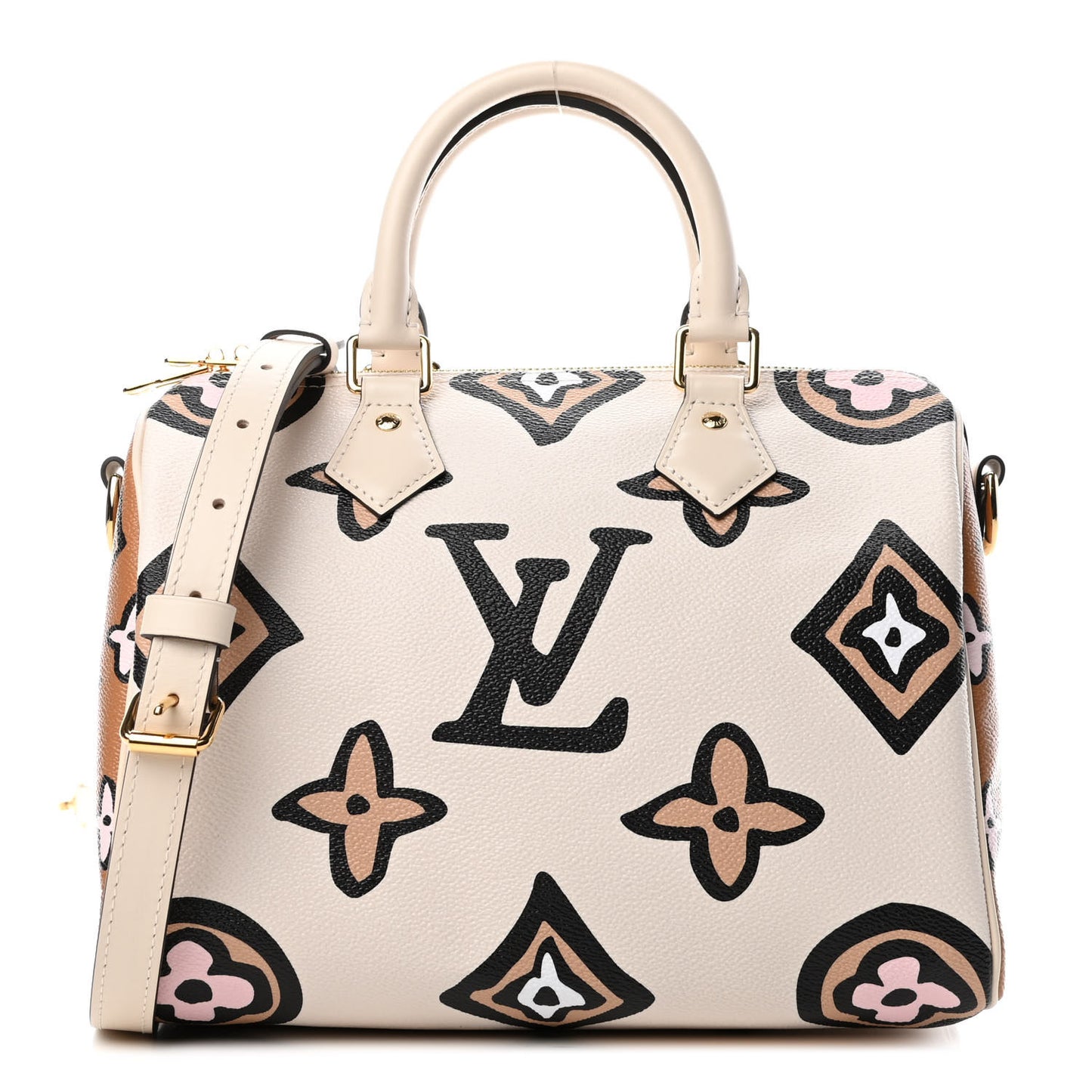 Monogram Giant Wild At Heart Speedy Bandouliere 25 Creme
