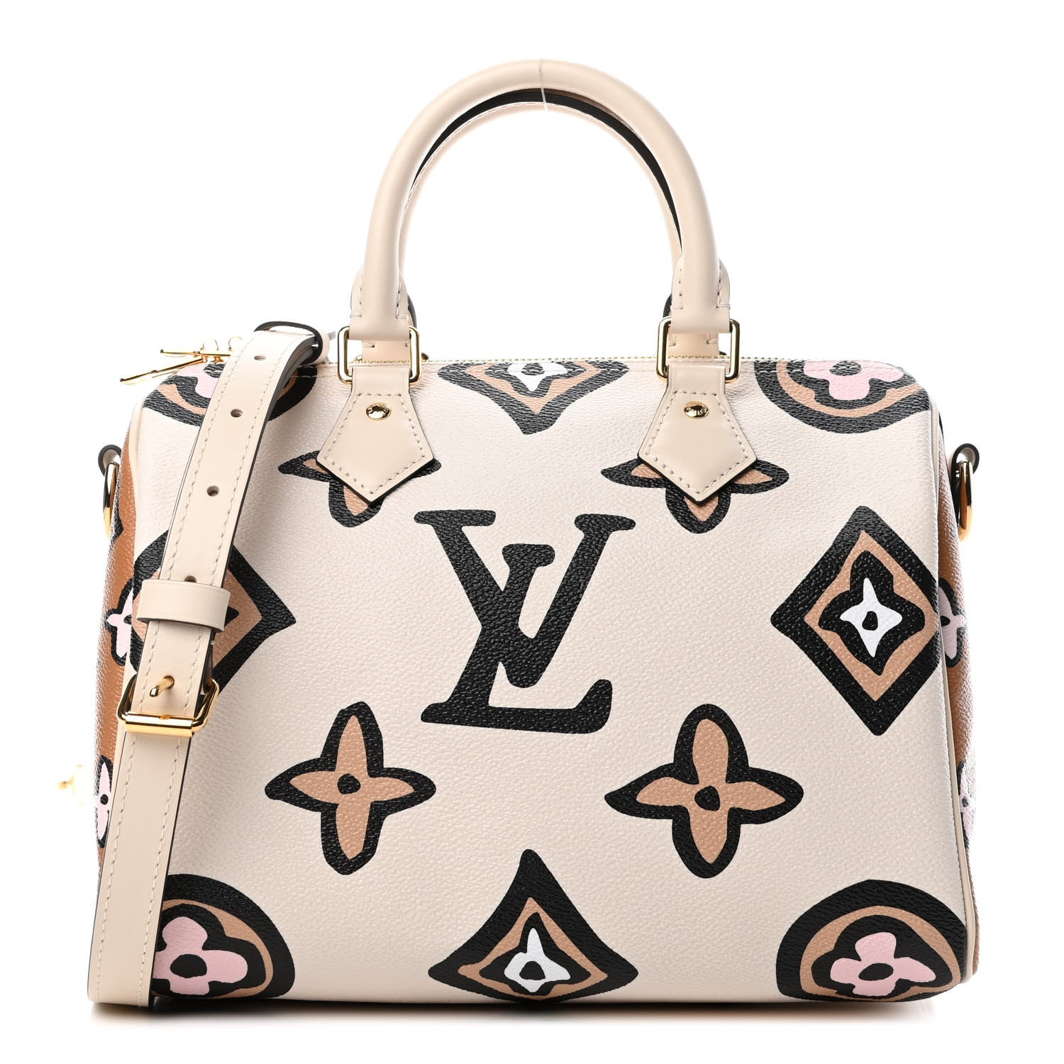 Louis Vuitton Monogram Giant Wild At Heart Speedy Bandouliere 25 Creme 1 of 4