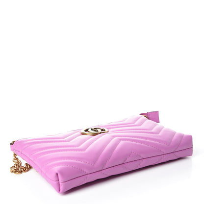 Gucci Calfskin Matelasse Mini GG Marmont Chain Bag Candy Mousse 4 of 9