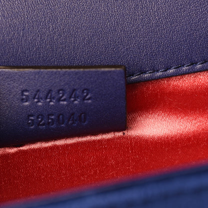 Gucci Velvet Crystal Square G Shoulder Bag Cobalt Blue 6 of 10