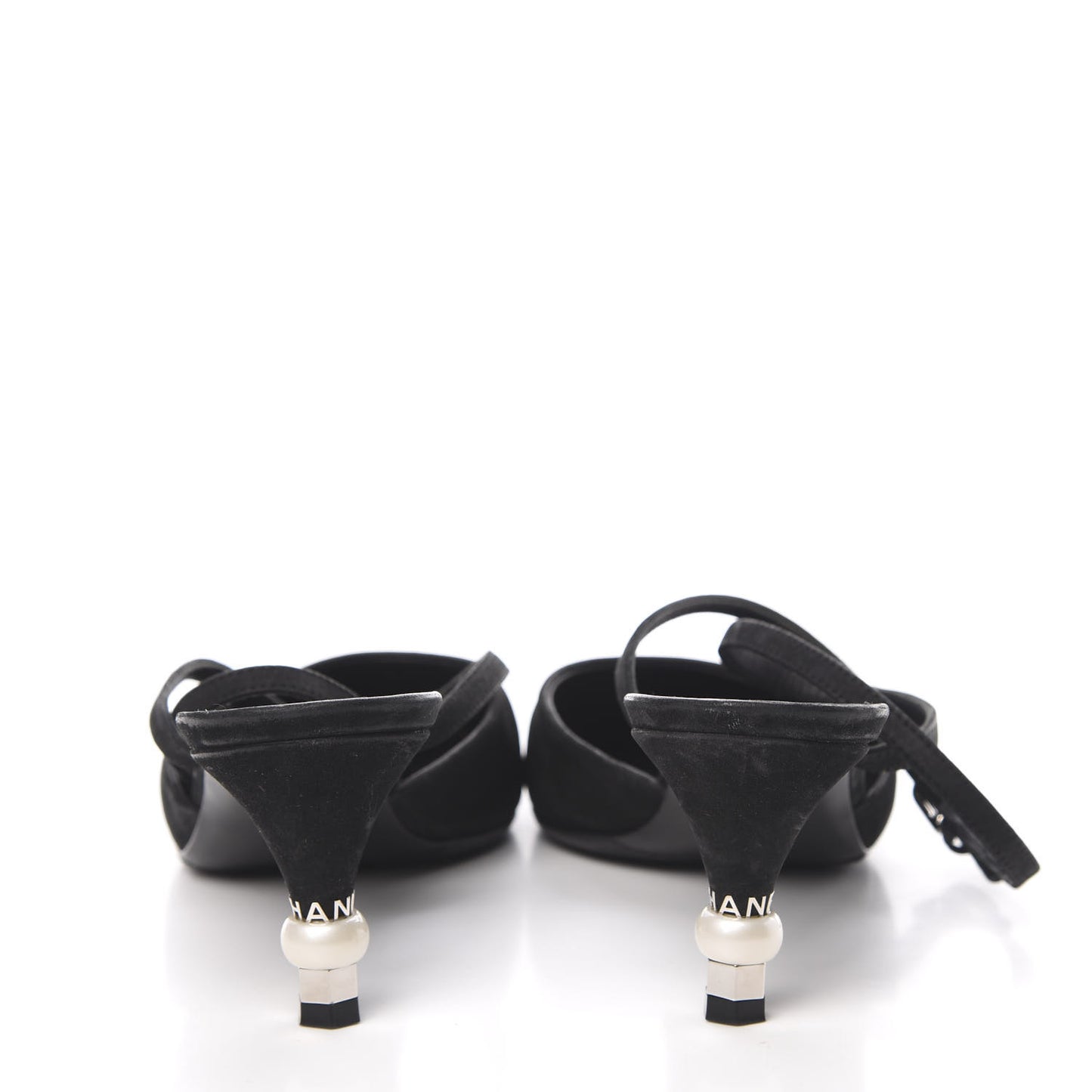 Suede Patent Calfskin Cap Toe Pearl Ankle Strap Pump 38 Black