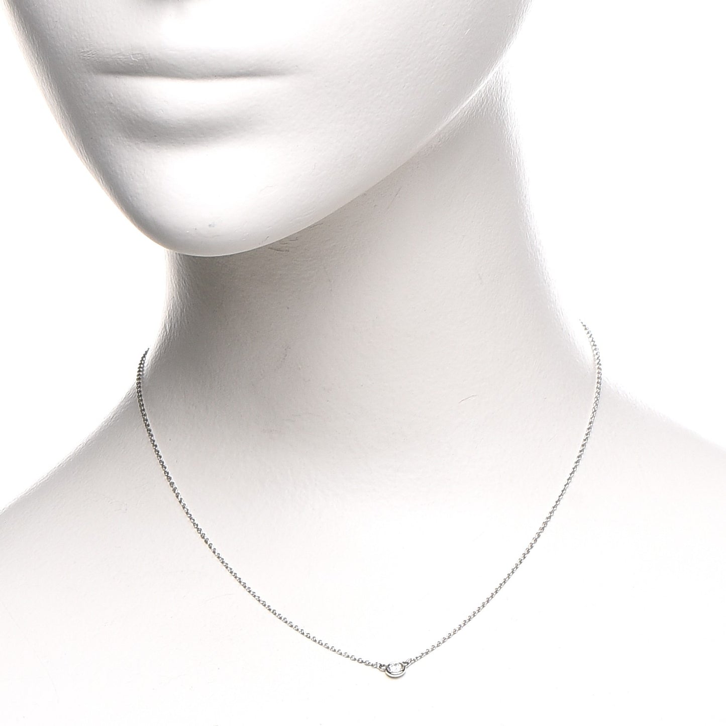 Platinum Diamond .14ct Elsa Peretti Diamonds by the Yard Pendant Necklace