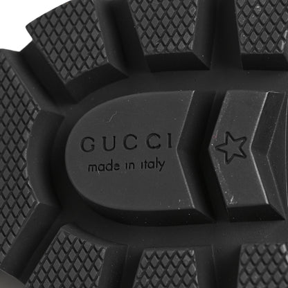 Gucci Apollo Calfskin GG Supreme Nappa Samoa Quilted Lace Up Ankle Boots 38 Black 6 of 8