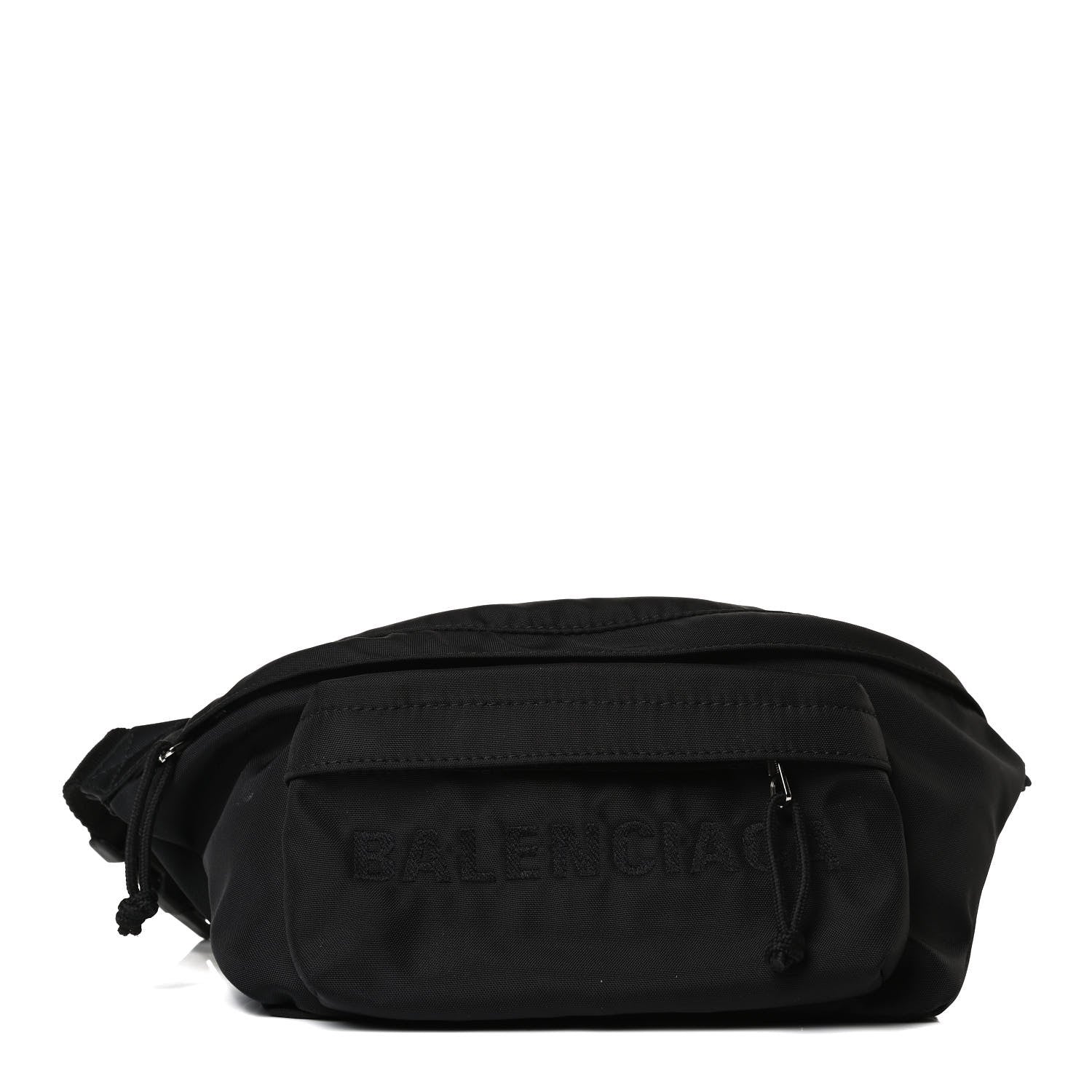 Balenciaga Textured Sport Nylon Logo Embroidered Wheel Beltpack Black 1 of 13
