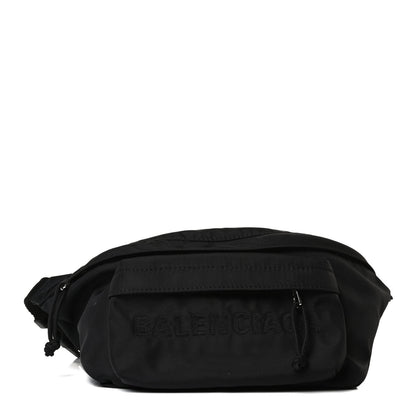Balenciaga Textured Sport Nylon Logo Embroidered Wheel Beltpack Black 1 of 13
