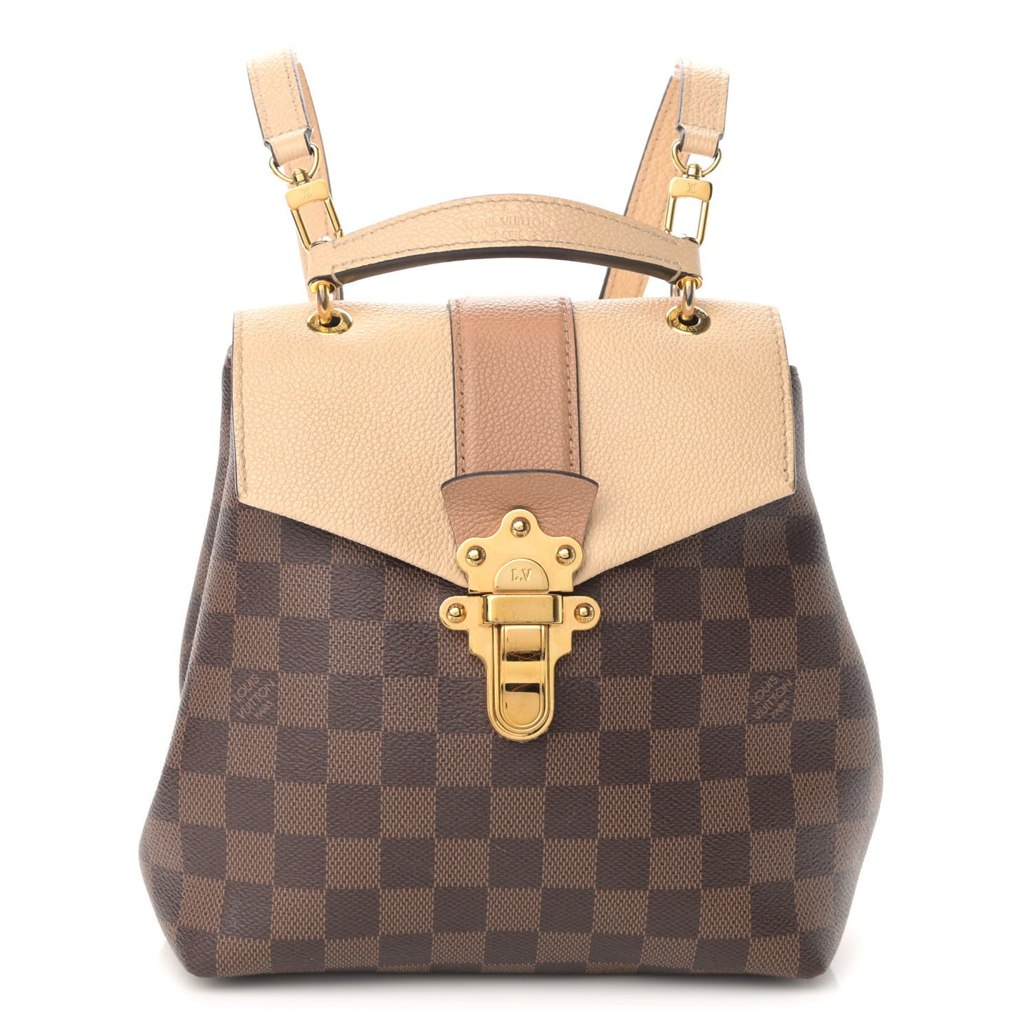 Damier Ebene Clapton Backpack Creme