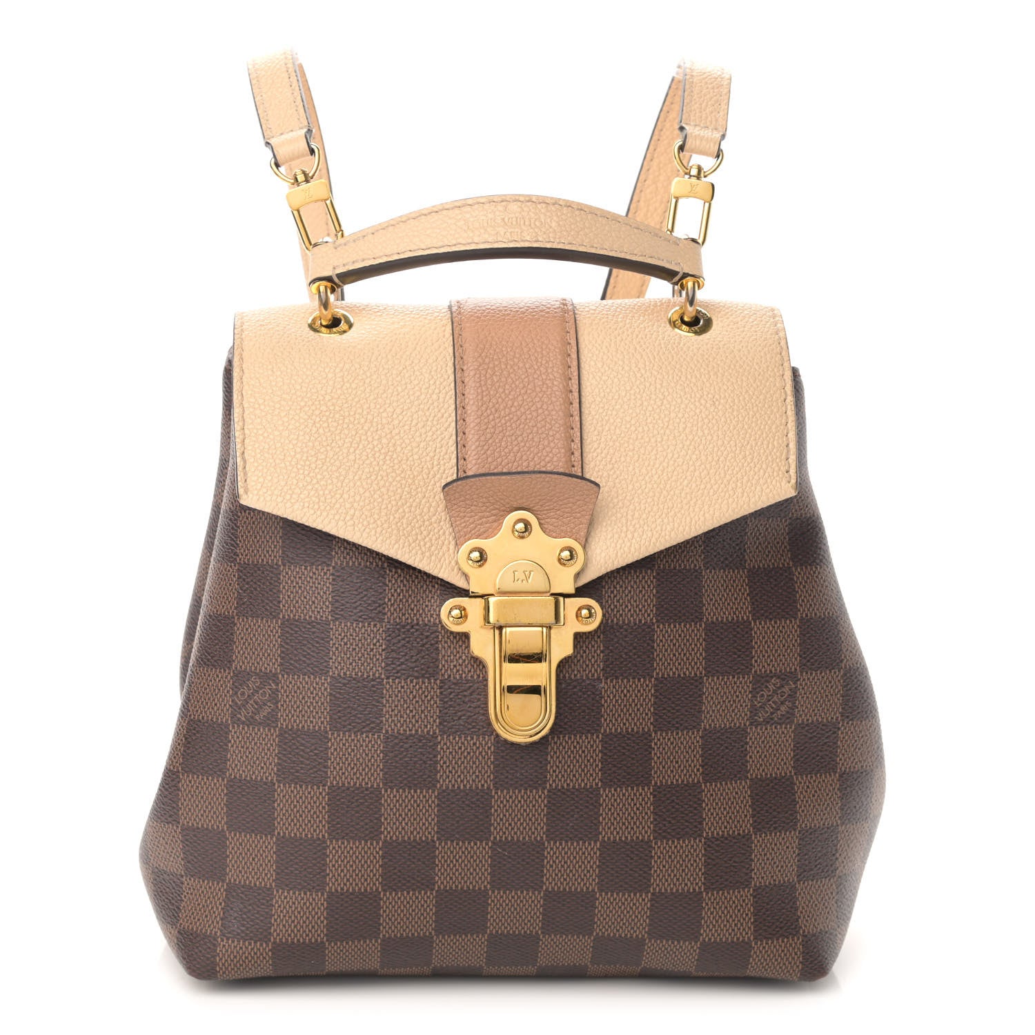 Louis Vuitton Damier Ebene Clapton Backpack Creme 1 of 14