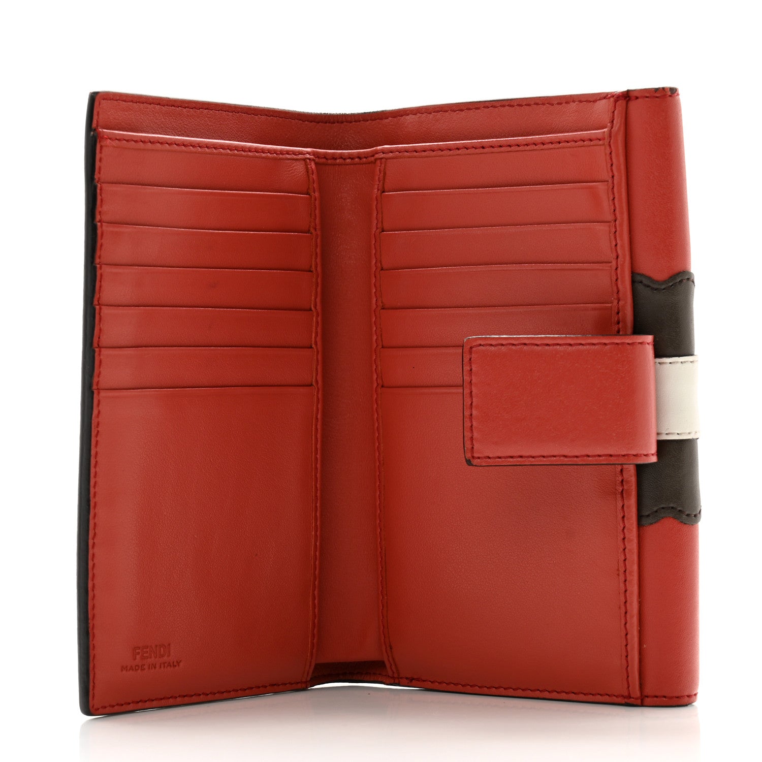 Fendi Vitello Century Lucido Hypnoteyes Studded Kan I French Wallet Bloody Mary Carbone Multicolor 5 of 11