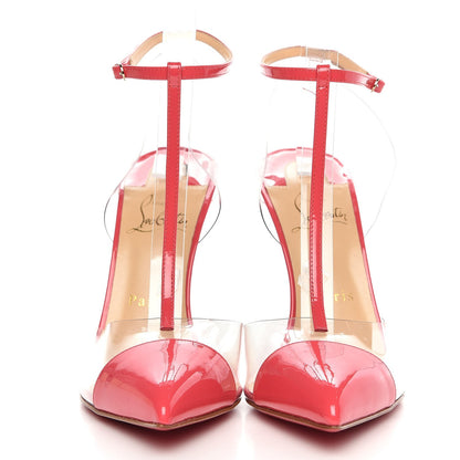 Christian Louboutin Patent PVC Nosy 100 Pumps 38 Begonia 2 of 8