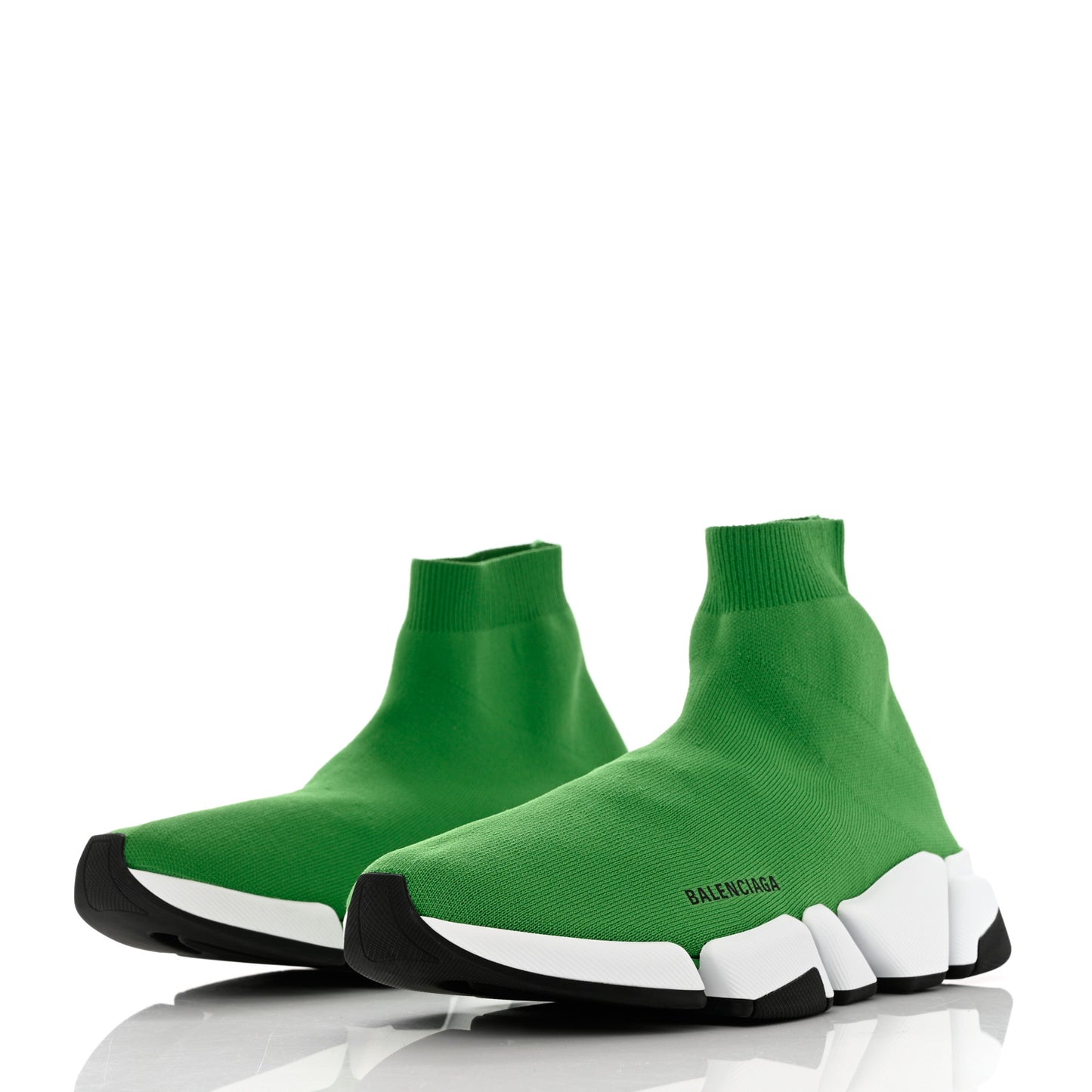 Technical 3D Recycled Knit Bi-Color Sole Mens Speed 2.0 Sneakers 45 Green