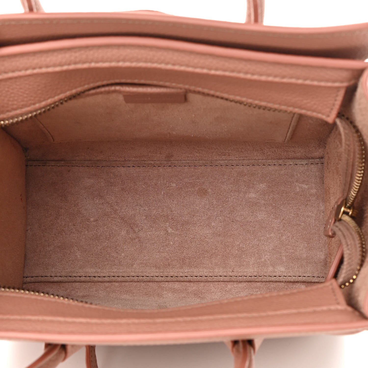 Celine Drummed Calfskin Nano Luggage Antique Rose 5 of 16