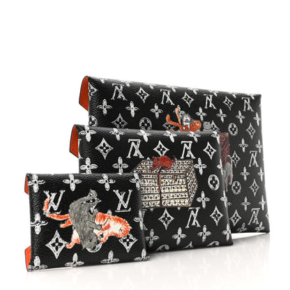 Louis Vuitton Catogram Kirigami Pochette Set Black 5 of 12