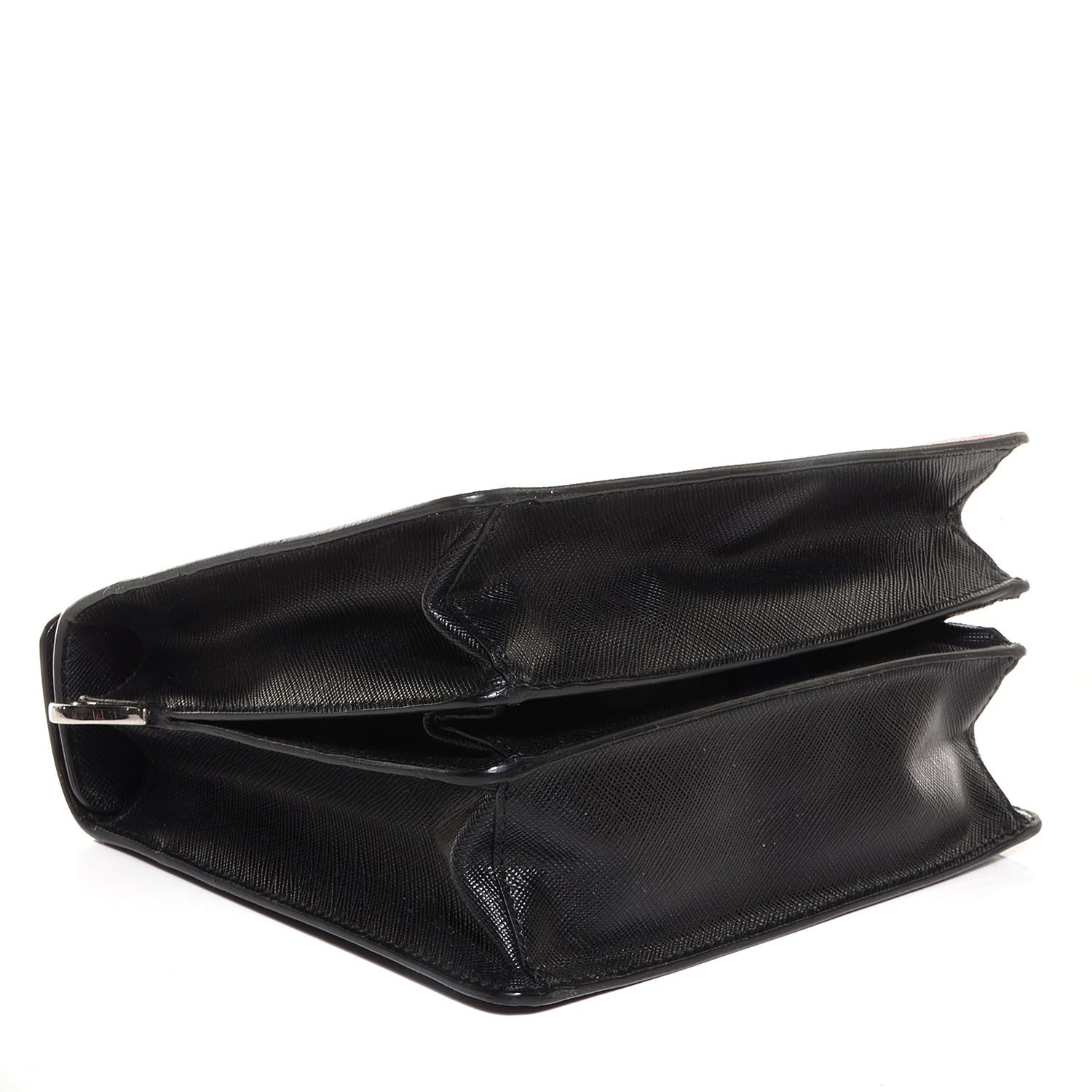 Prada Saffiano Face Art Shoulder Bag Alabaster Nero Black 4 of 9