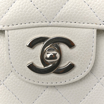 Chanel Caviar Quilted Medium Double Flap White 11 of 15