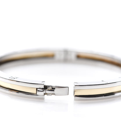 Bulgari 18K Yellow Gold Stainless Steel B.Zero1 Bangle Bracelet 6 of 7