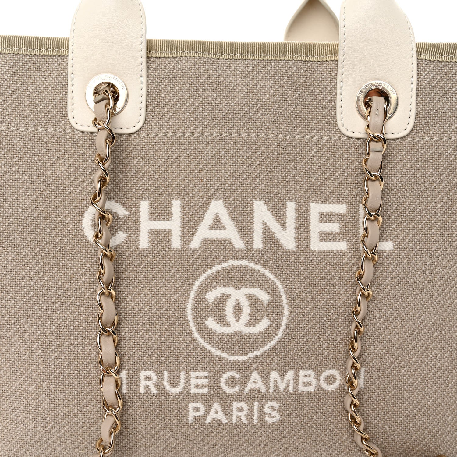 Chanel Mixed Fibers Small Deauville Tote White 8 of 11