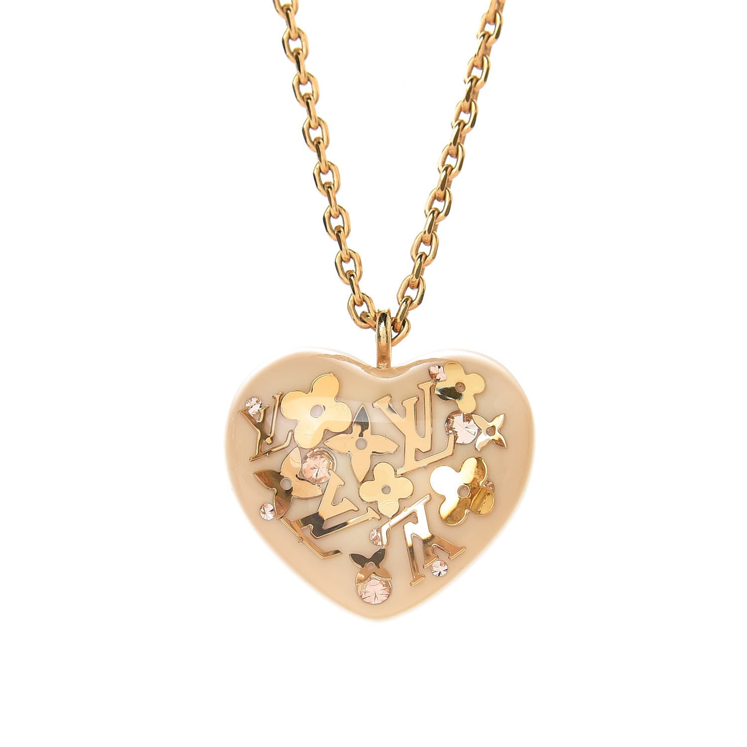 Louis Vuitton Inclusion Heart Necklace White 6 of 6