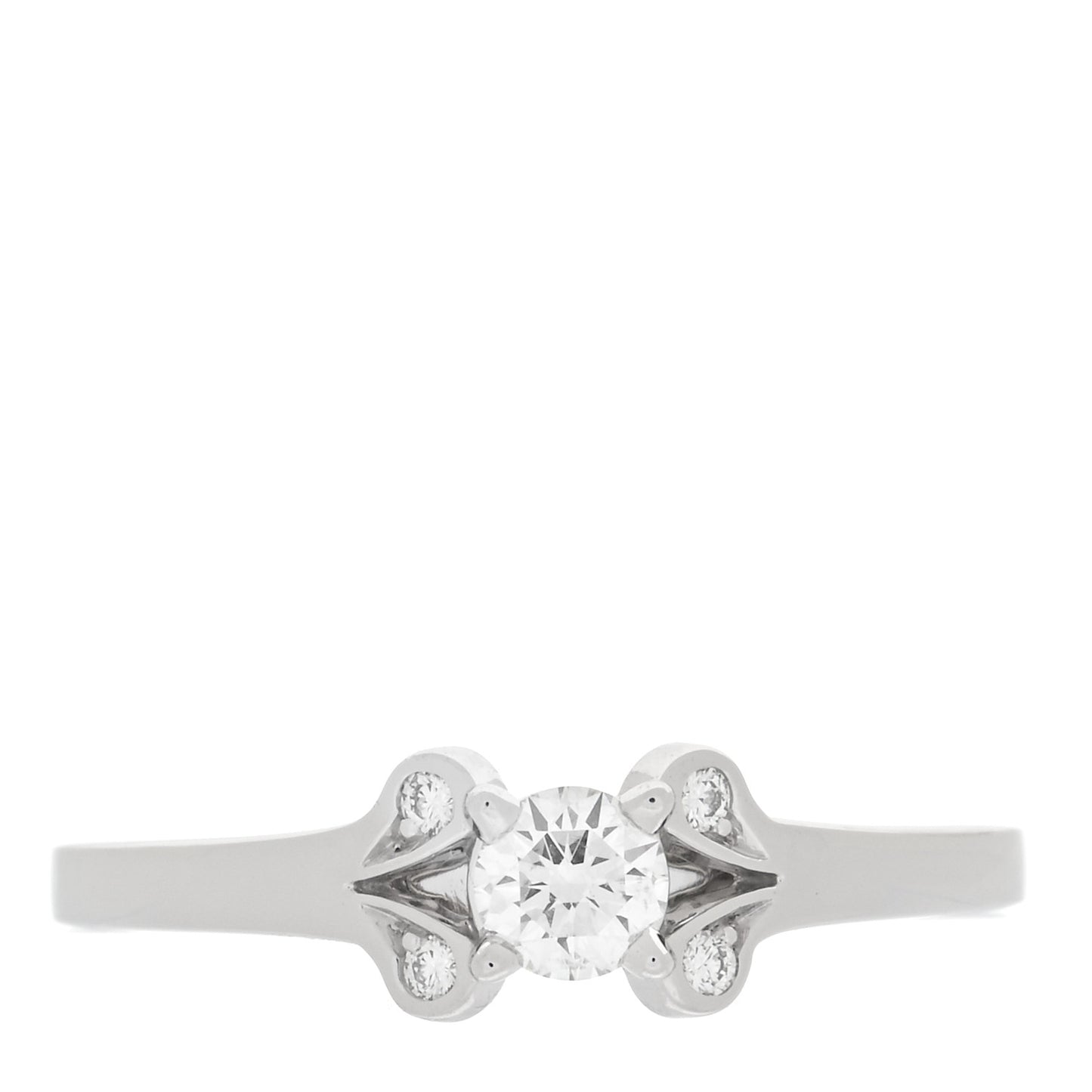 Platinum Diamond .21ct Ballerine Solitaire Engagement Ring 51 5.75