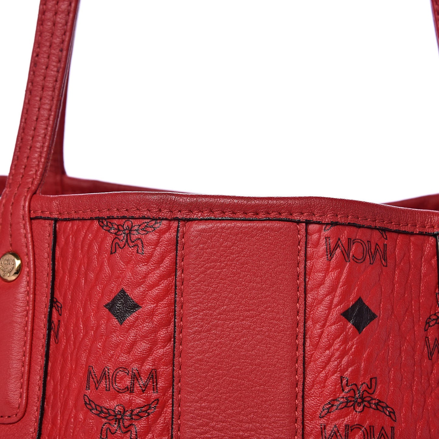 Visetos Medium Liz Reversible Shopper Tote Ruby Red