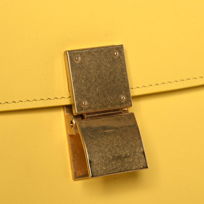 Celine Box Calfskin Teen Classic Box Flap Bag Yellow 13 of 15