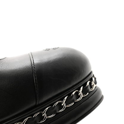 Chanel Calfskin CC Cap Toe Platform Chain Pumps 40 Black 11 of 12