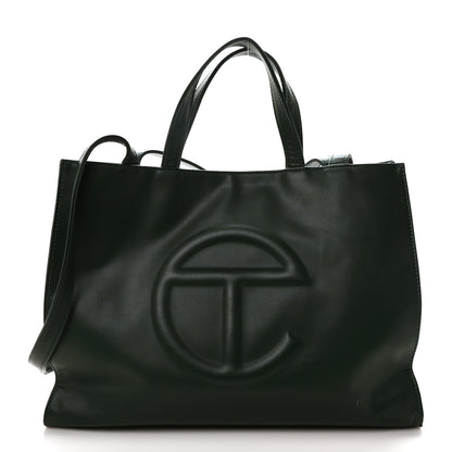 Telfar Vegan Leather Medium Shopping Bag Dark Olive 1 of 11