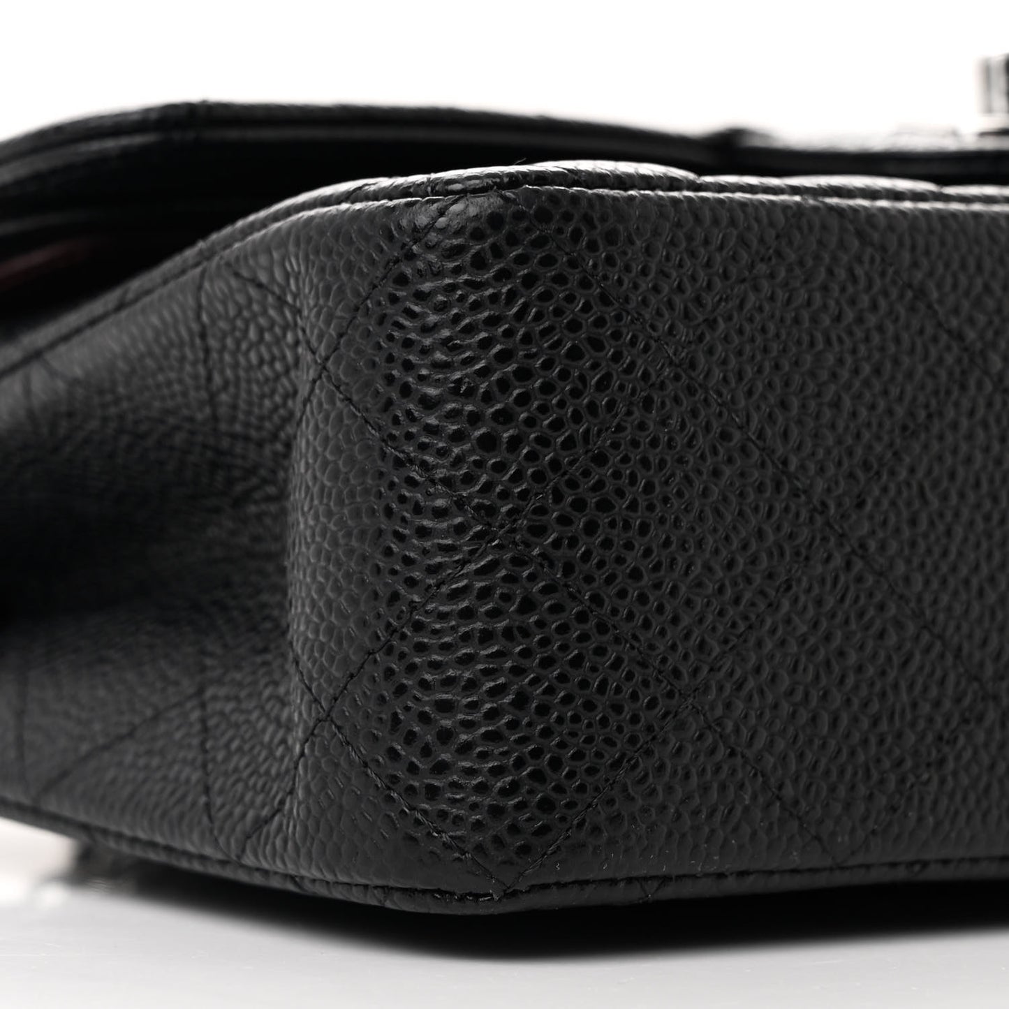 Caviar Quilted Small Double Flap Black