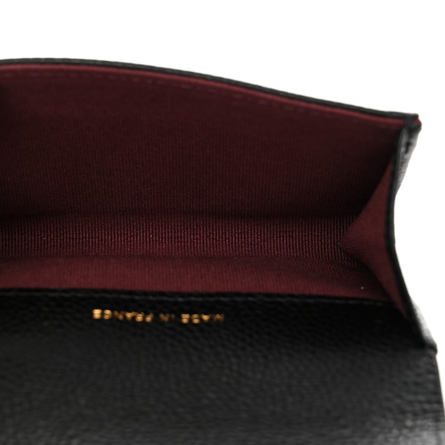 Caviar Quilted Flap Card Holder Wallet Black