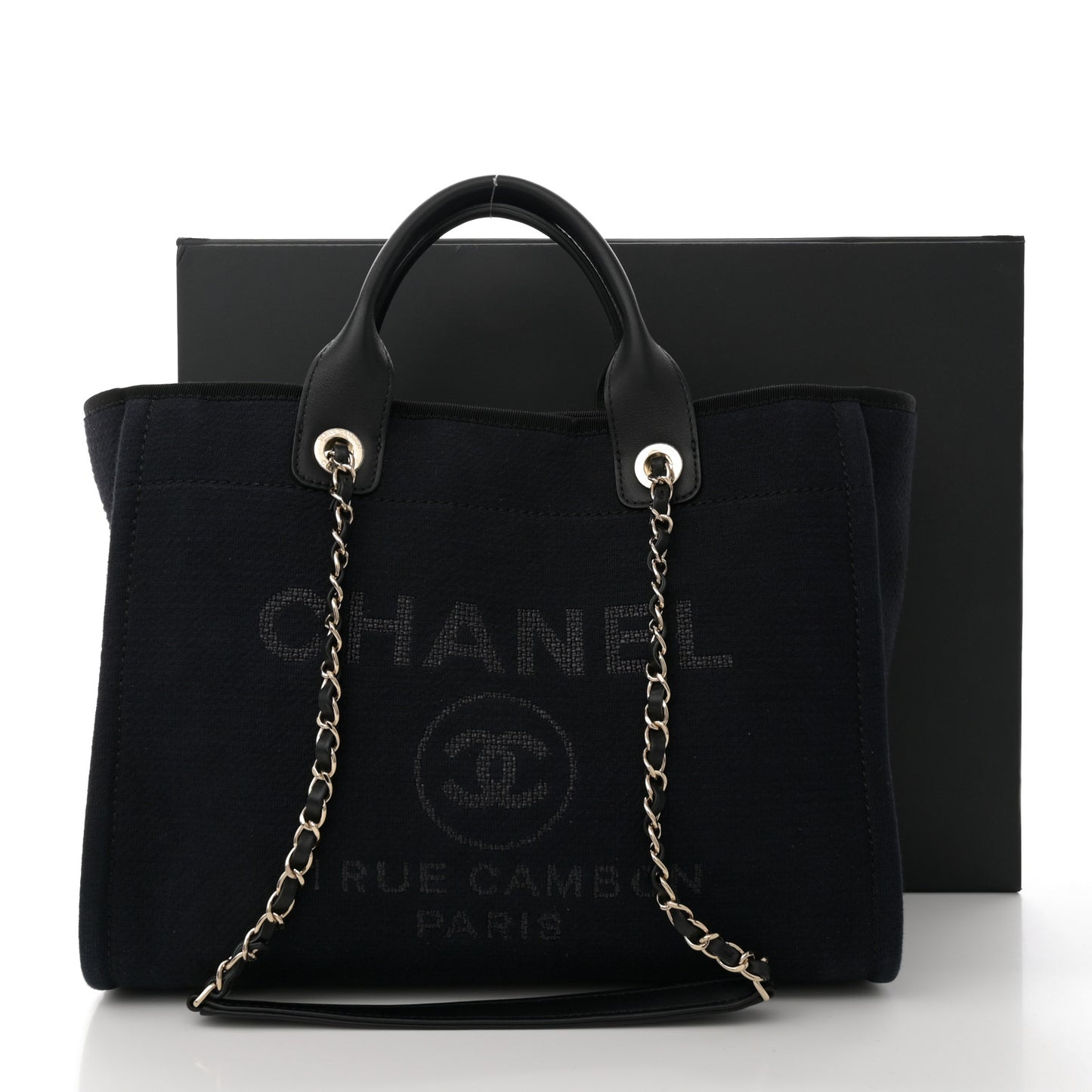 Mixed Fibers Small Deauville Tote Navy Blue