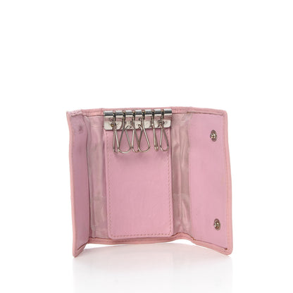 Chanel Calfskin Quilted Cambon 6 Key Holder Pink 5 of 14