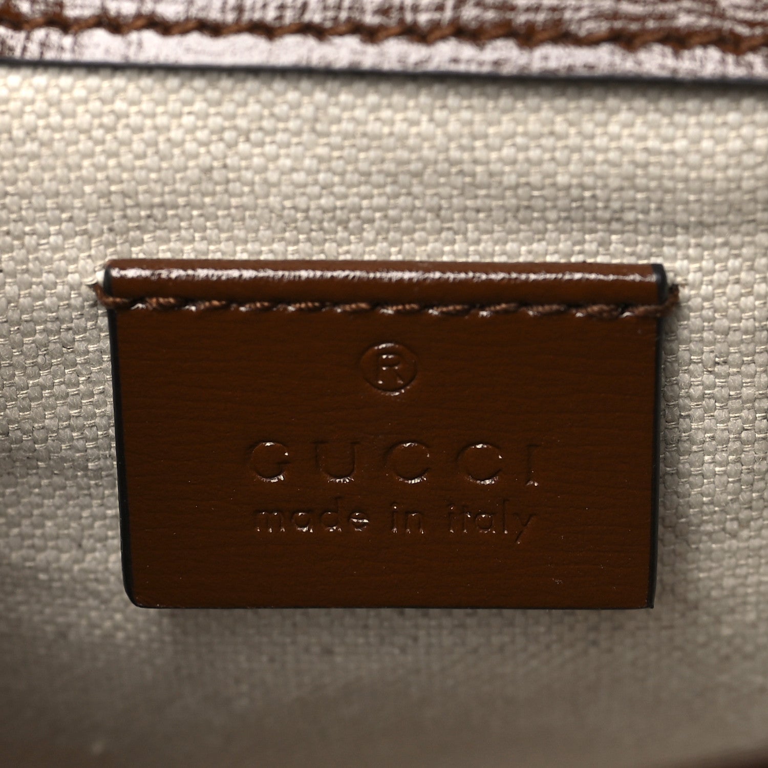 Gucci GG Supreme Monogram Azalea Calfskin Web Mini Horsebit 1955 Shoulder Bag Beige Ebony Brown Sugar 6 of 9