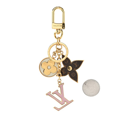 Louis Vuitton Metal Monogram Epi Spring Street Bag Charm Key Holder Gold 2 of 5