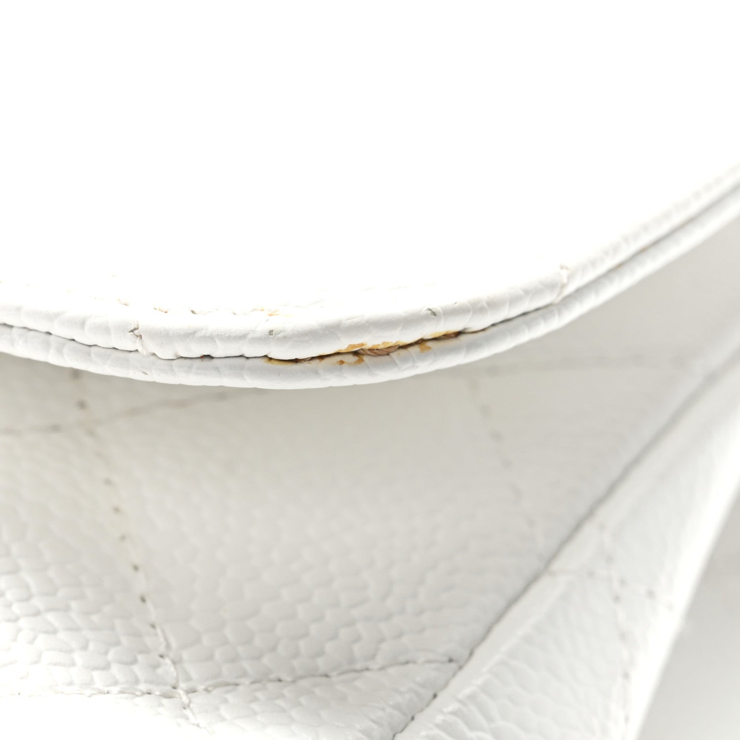 Chanel Caviar Quilted Jumbo Single Flap White 14 of 15