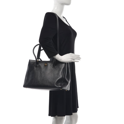 Chanel Calfskin Cerf Shopper Tote Black 3 of 11