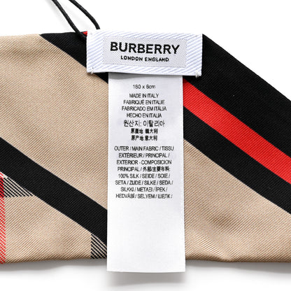 Burberry Silk Montage Print Skinny Scarf Archive Beige 3 of 3