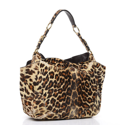 Prada Calf Hair Leopard Print Shoulder Bag Avorio 3 of 20