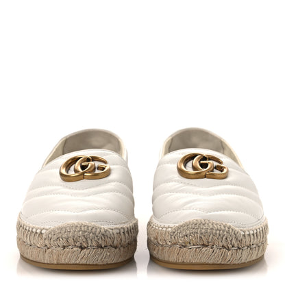 Gucci Nappa Matelasse GG Marmont Espadrilles 37.5 Great White 3 of 13