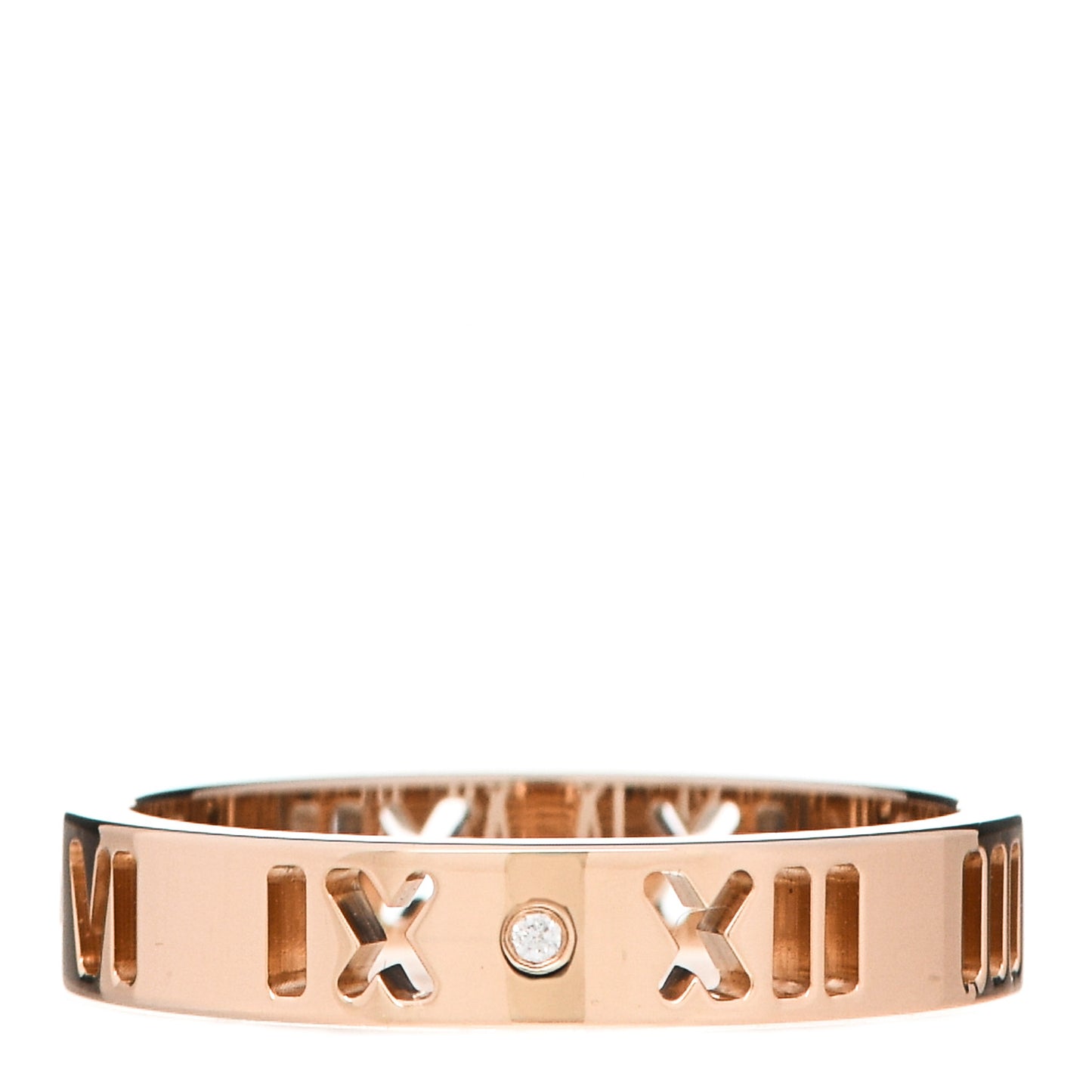 18K Rose Gold Diamond Atlas Pierced Ring 52 6