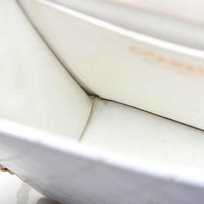 Chanel Glazed Calfskin Stitched Mini Square Flap White 10 of 19