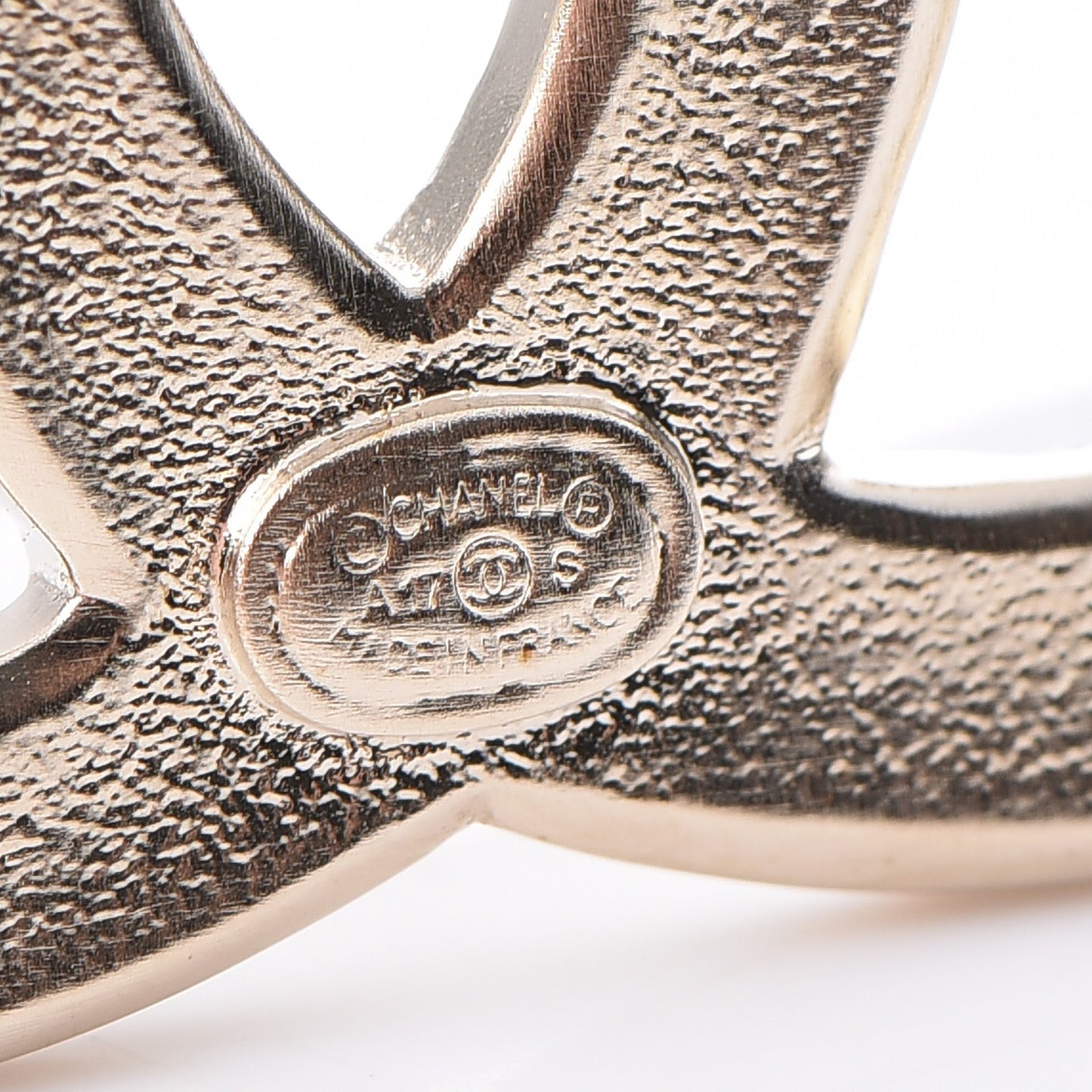 Crystal CC Brooch Light Gold