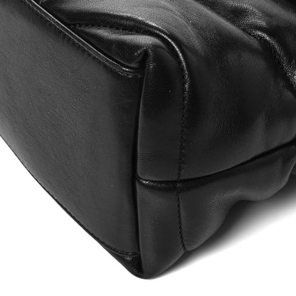 Saint Laurent Lambskin Quilted Small Loulou Puffer Monogram Chain Satchel Black 9 of 9