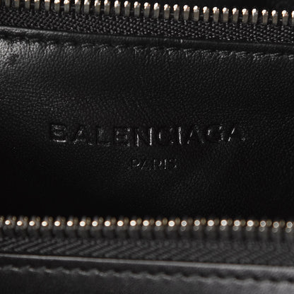 Balenciaga Calf Hair Crocodile Embossed Small Cable Shopper Tote Black 6 of 7