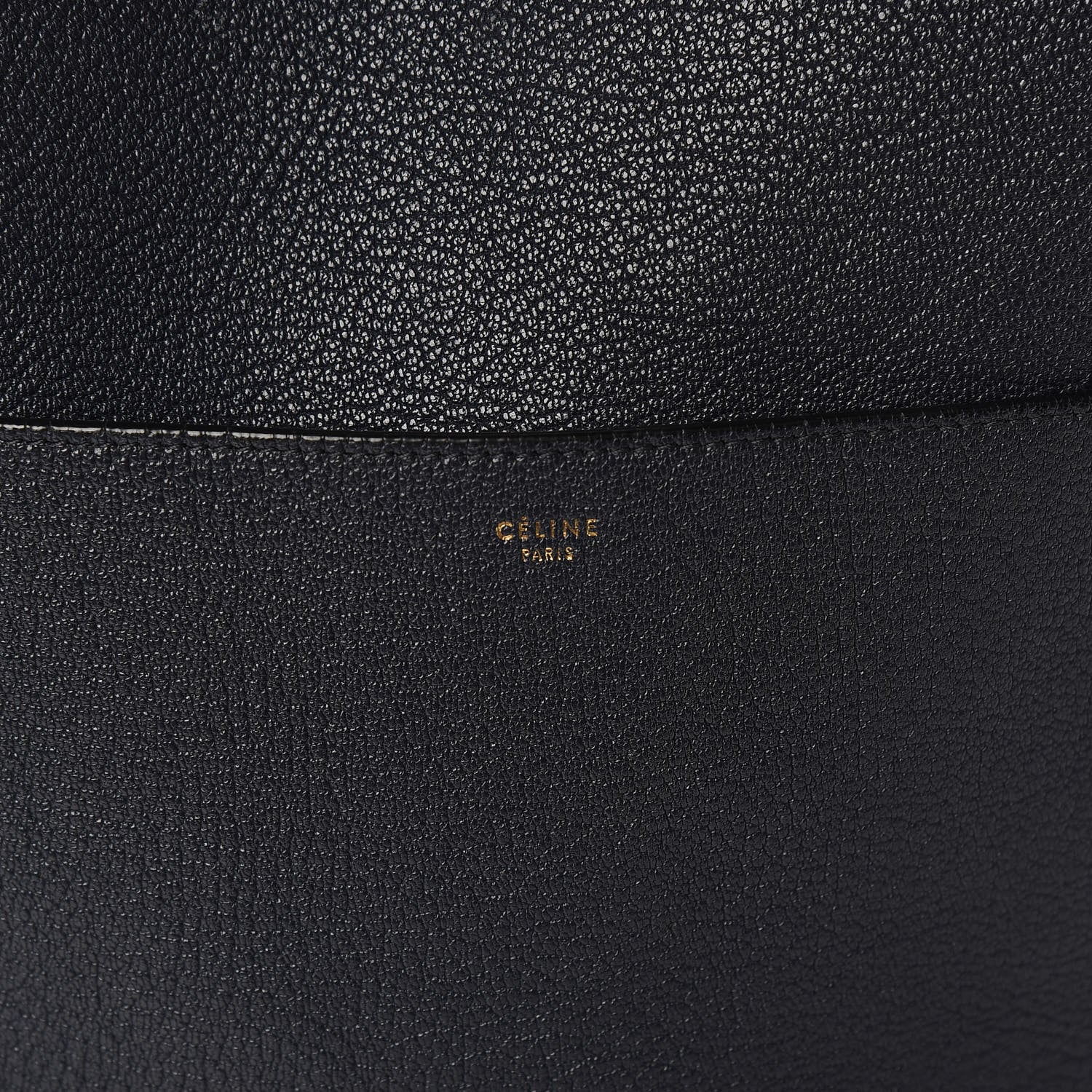 Celine Soft Grained Calfskin Sangle Bucket Bag Navy Blue 9 of 17