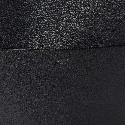 Celine Soft Grained Calfskin Sangle Bucket Bag Navy Blue 9 of 17