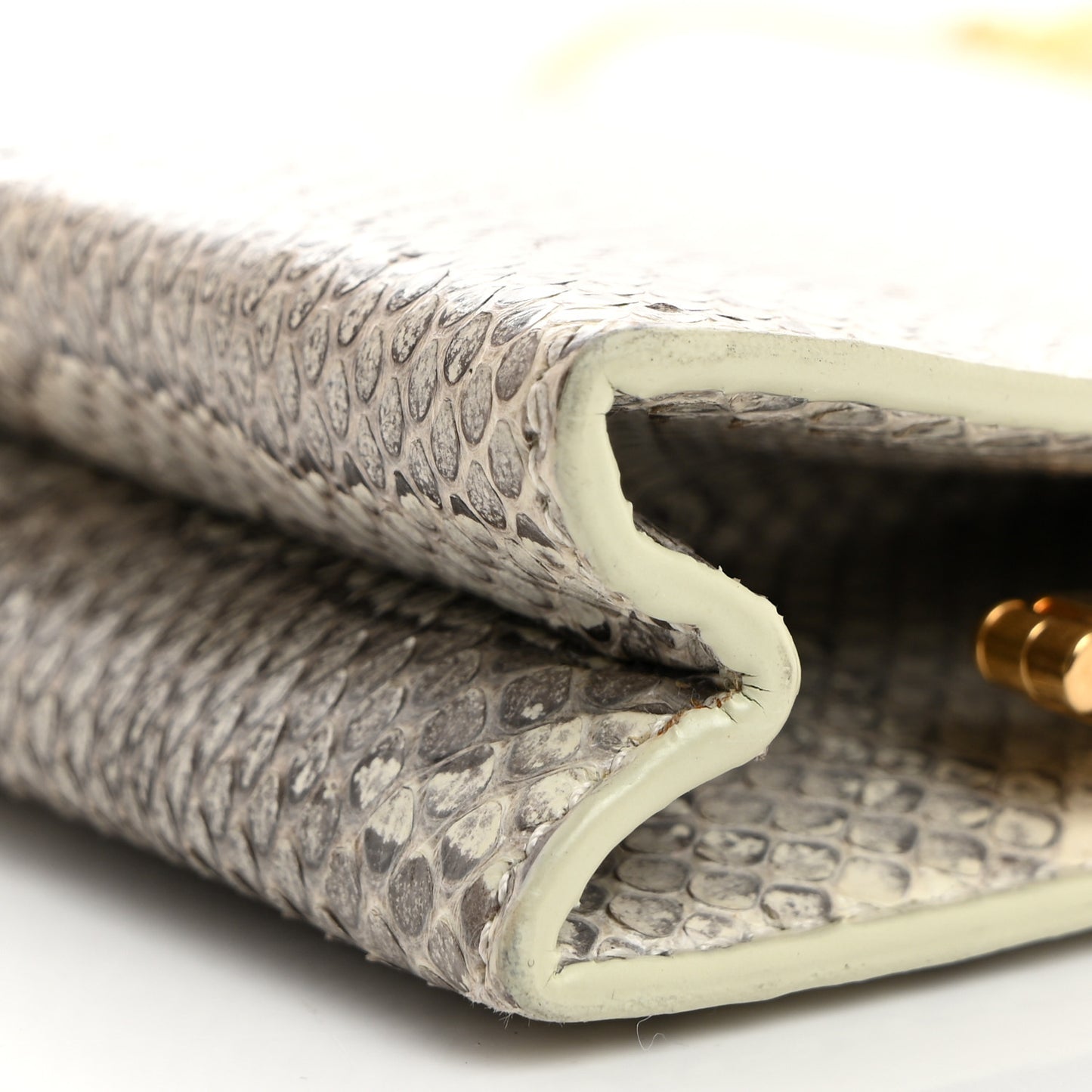 Snakeskin Midnight Clutch Grey White