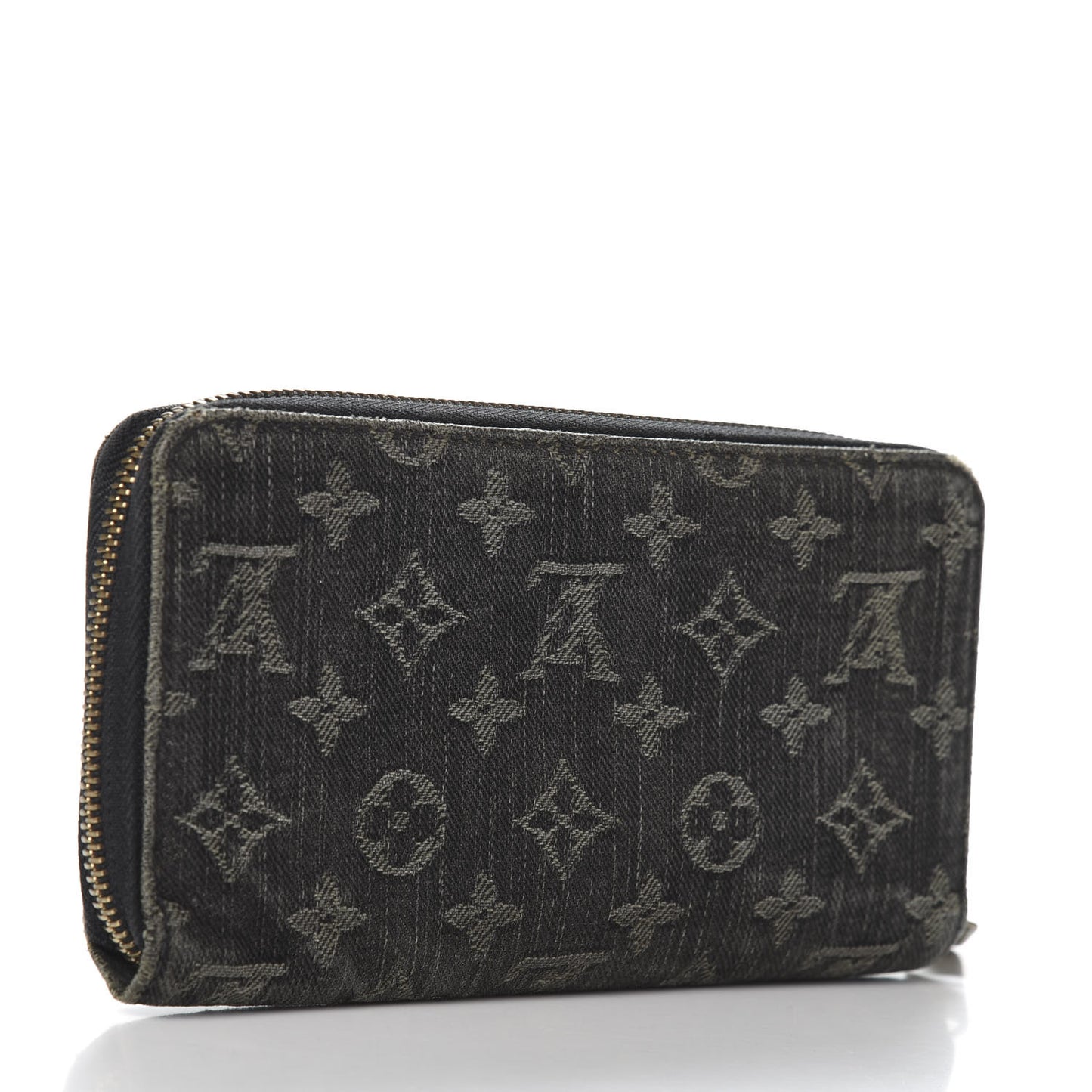 Denim Zippy Wallet Black