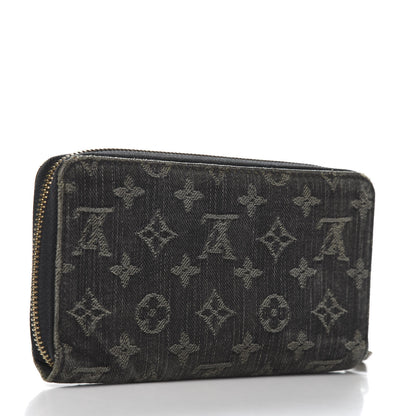 Louis Vuitton Denim Zippy Wallet Black 3 of 12