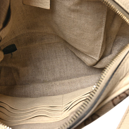 Gucci Monogram Dollar Calfskin Mini Bree Messenger Bag Beige Ebony Avoire 5 of 10