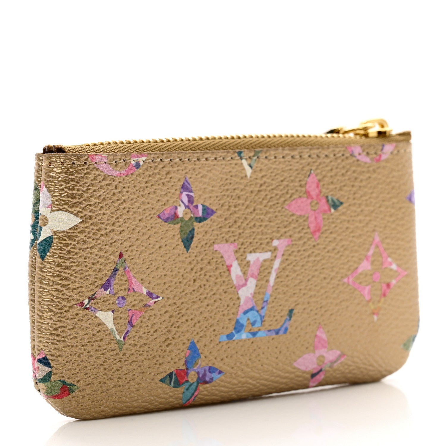 Louis Vuitton Metallic Monogram LV Garden Key Pouch Gold 4 of 7